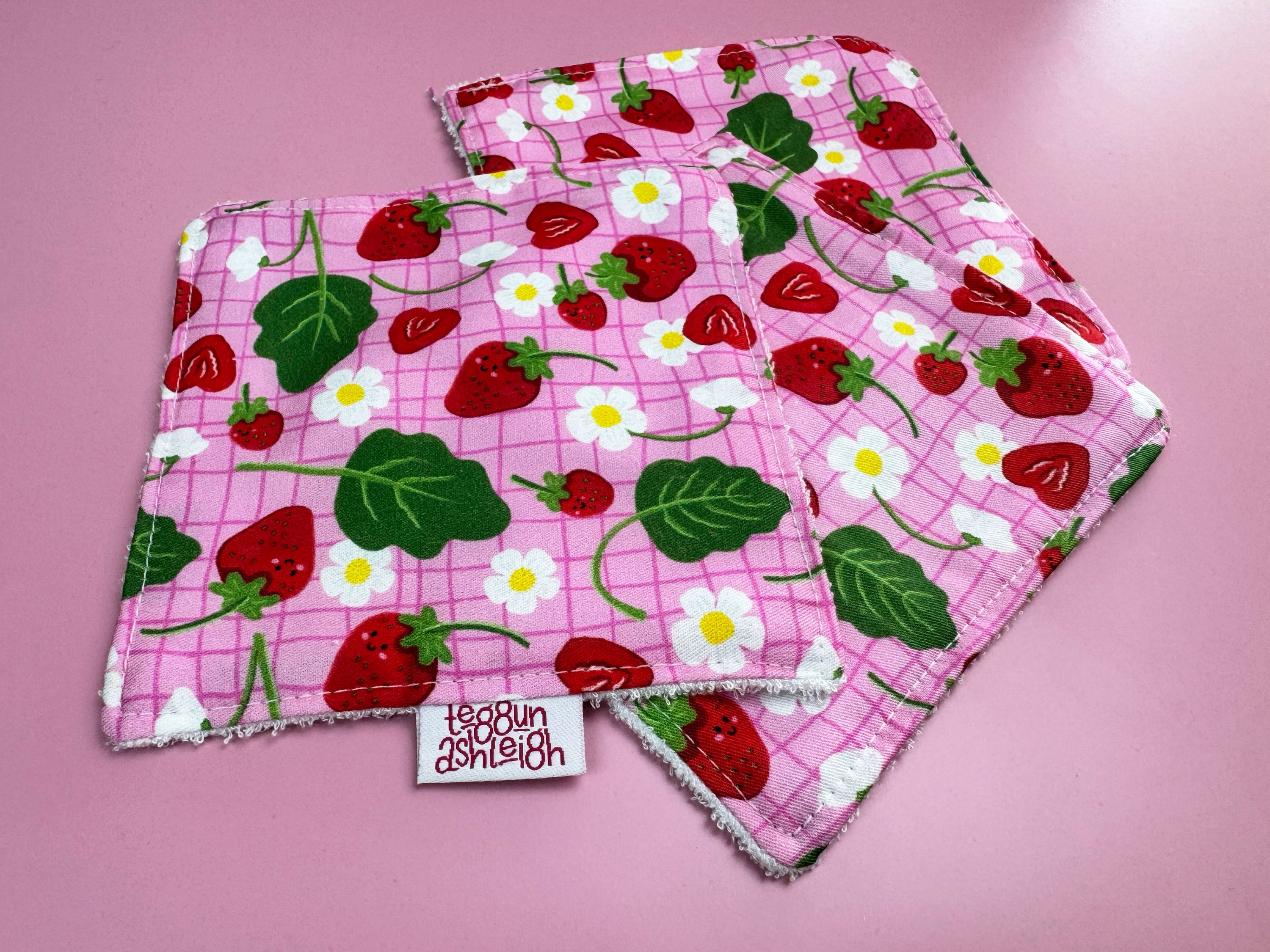 Reuseable Make-Up Wipes: Strawberry Kisses