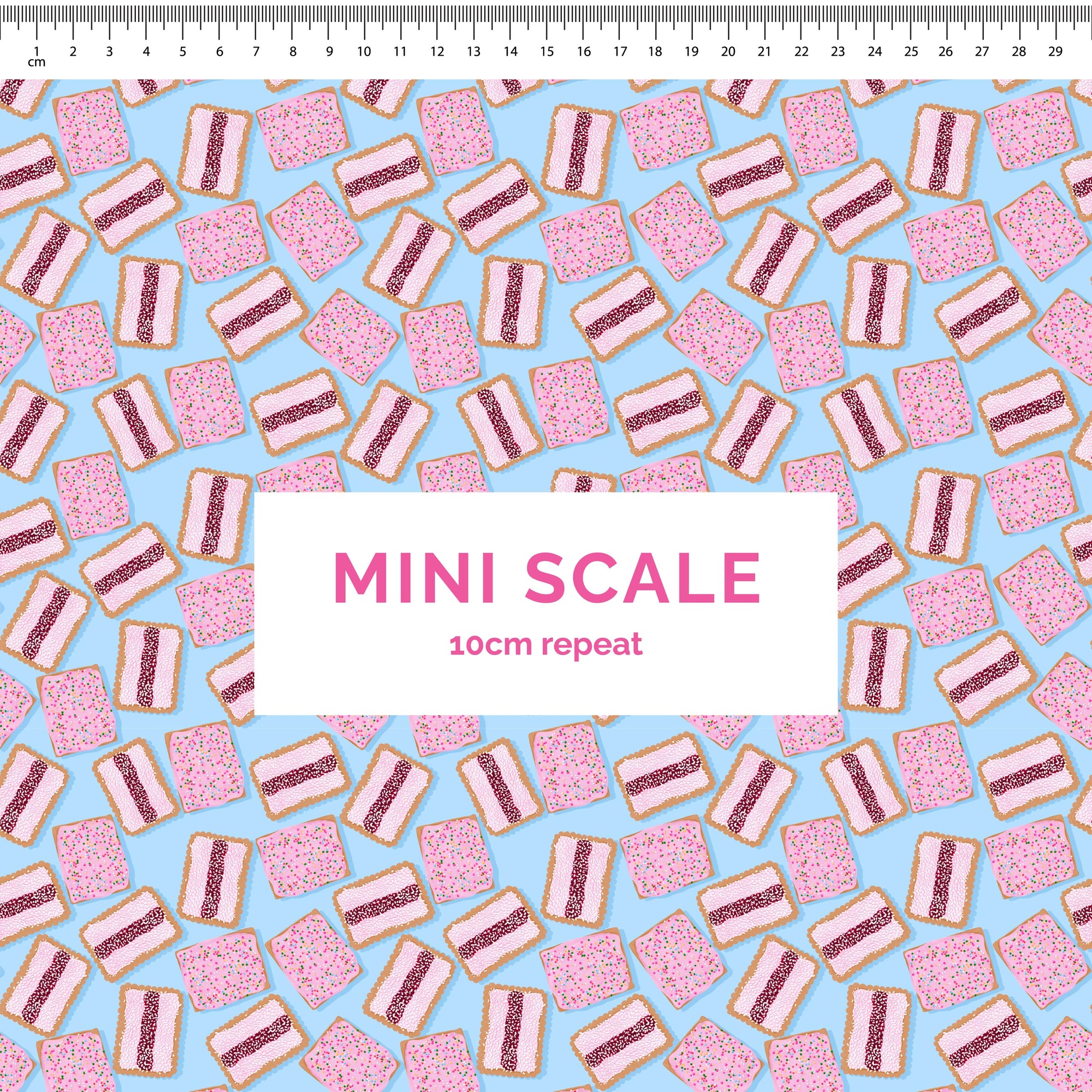 Iced Vovo & Sprinkle Biscuits - 0.5m - Mini Scale - 250gsm Canvas
