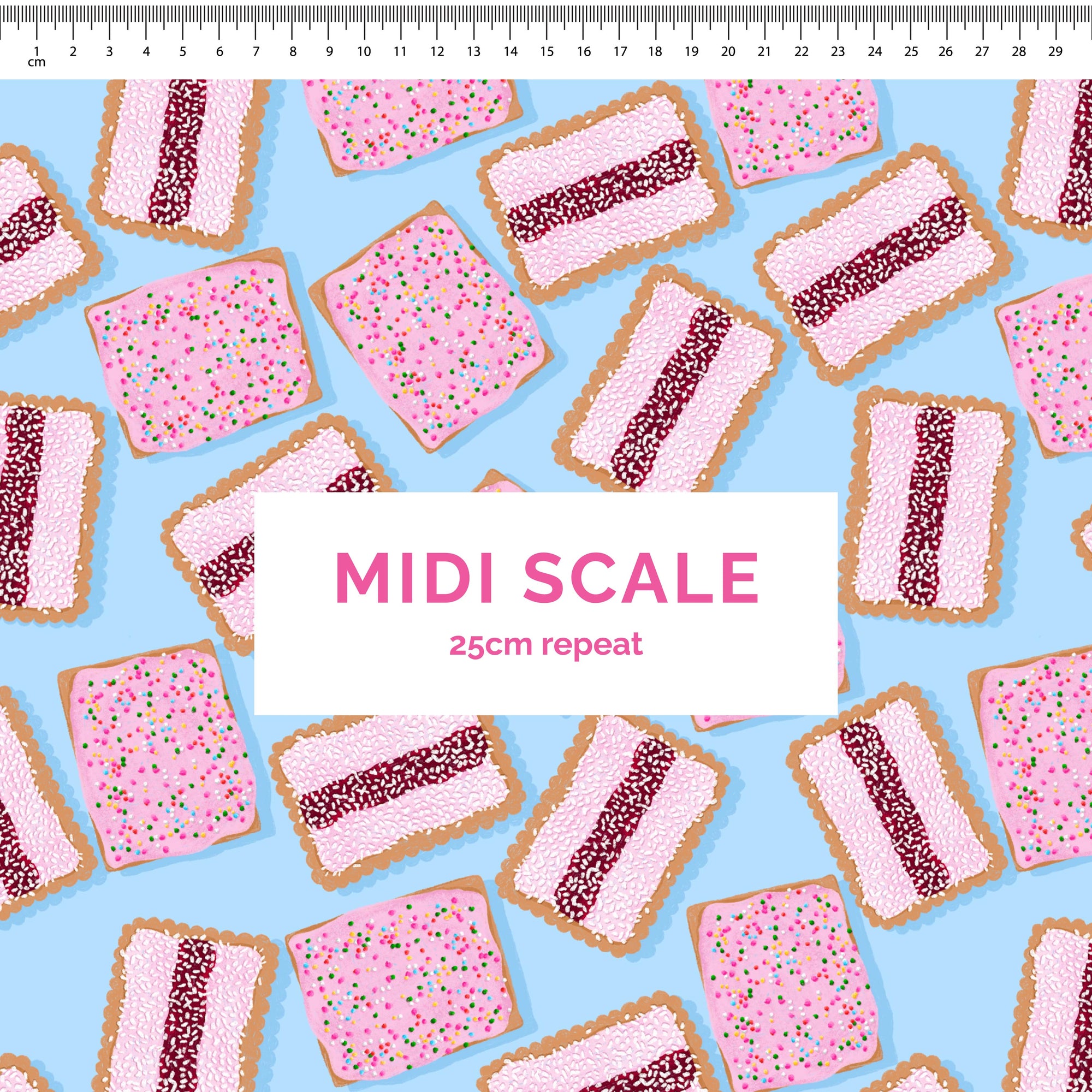 Iced Vovos & Sprinkle Biscuits - 4m - Midi Scale - Cotton Woven