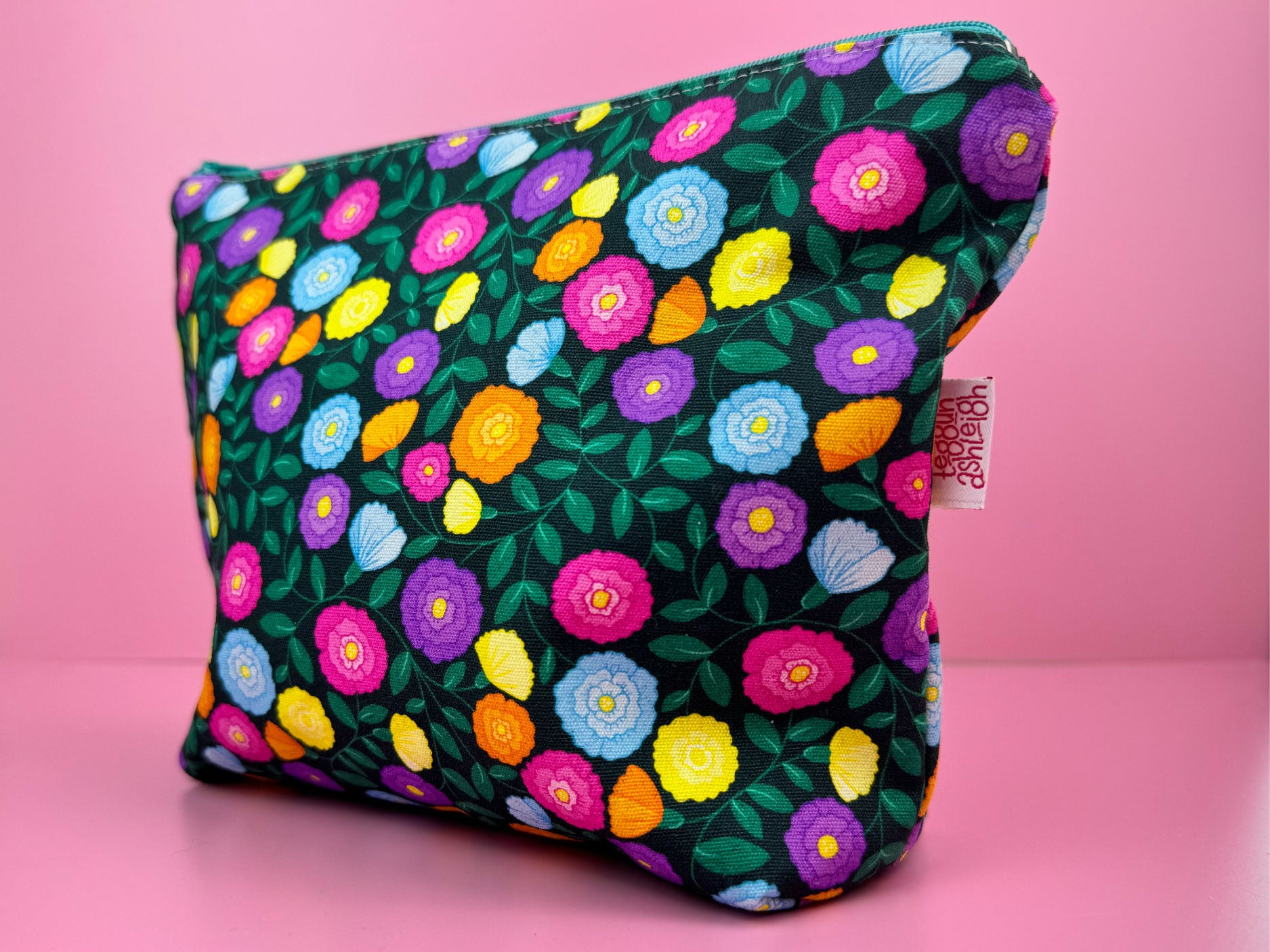 Large Zipper Pouch: Maddy Florals