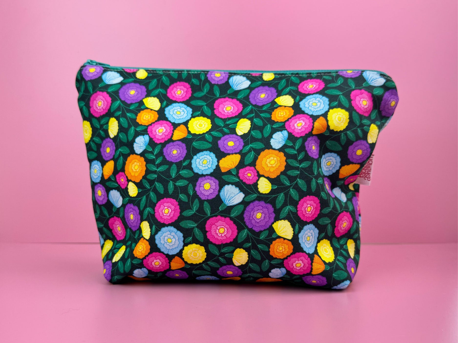 Large Zipper Pouch: Maddy Florals
