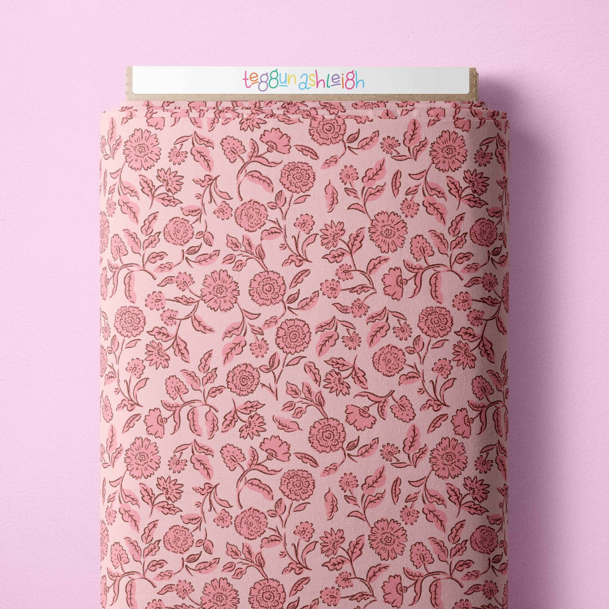 Pre-Order: Block Print Blooms (Pink)