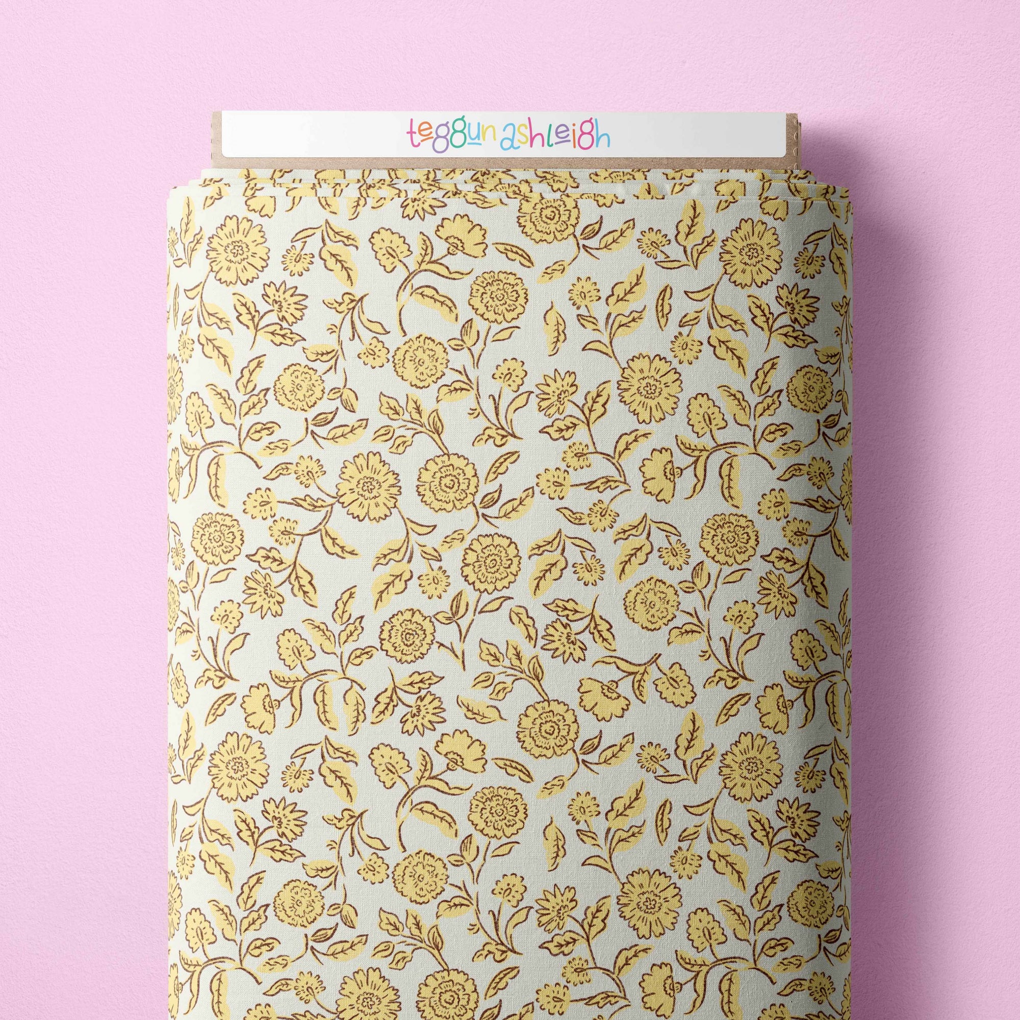 Pre-Order: Block Print Blooms (Yellow)