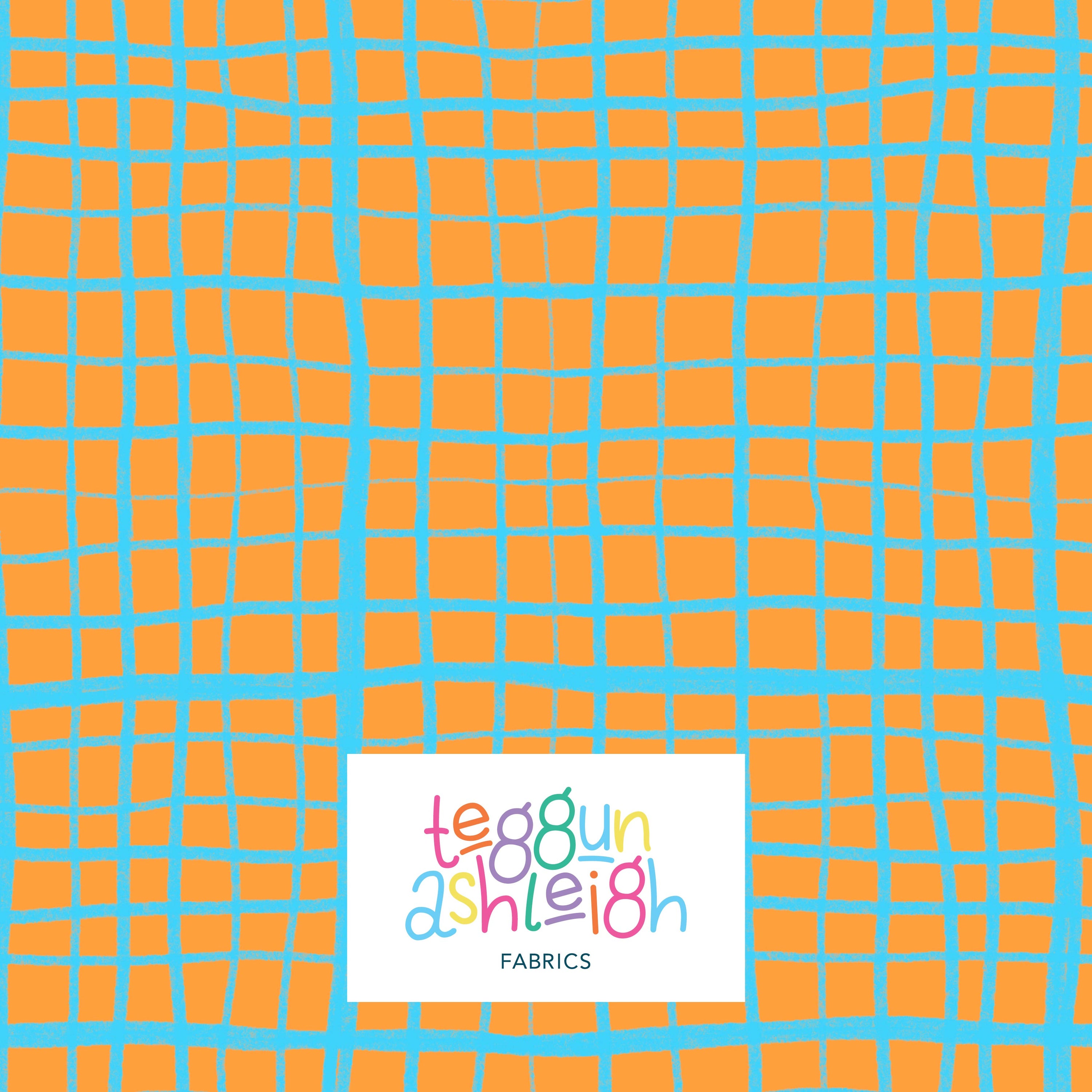 Pre-Order: Plaid (Light Blue on Orange)