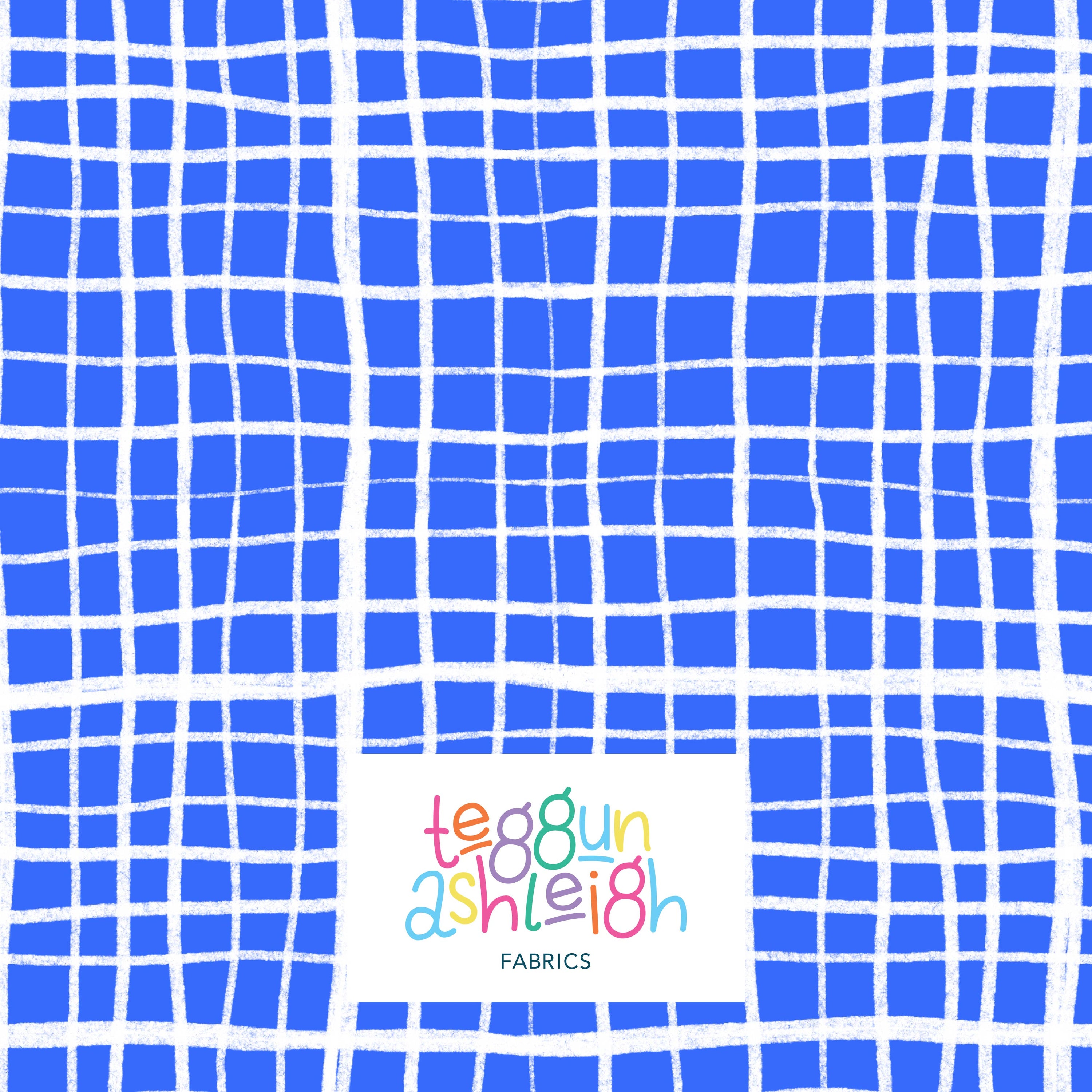 Pre-Order: Plaid (White on Blue)