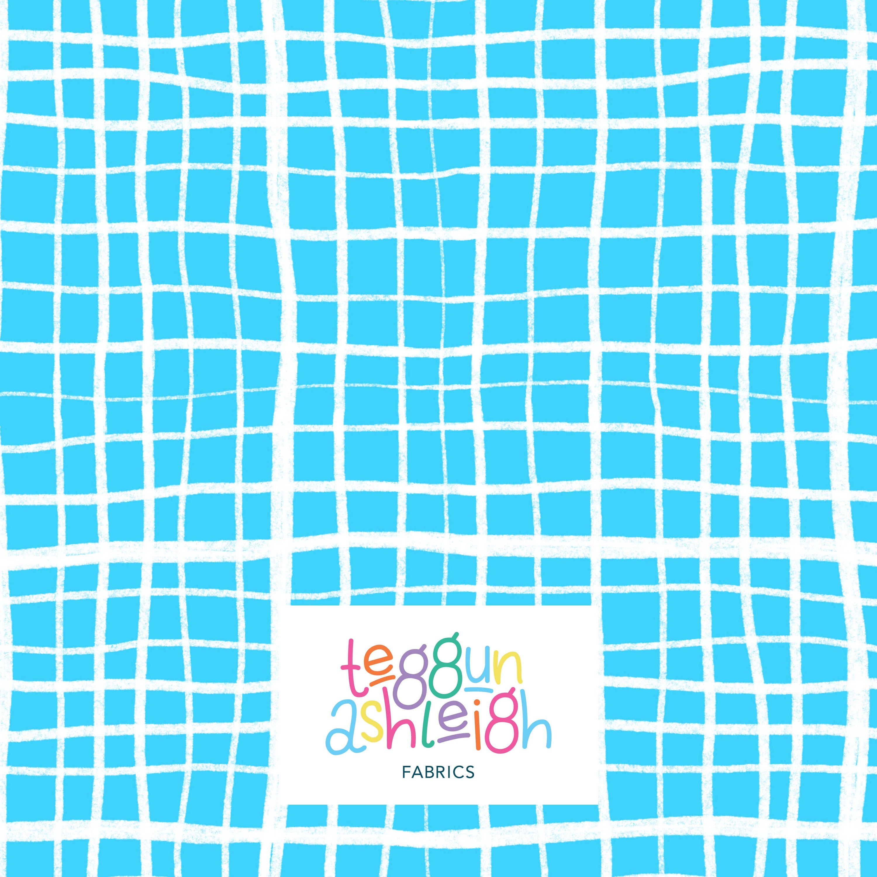 Pre-Order: Plaid (White on Light Blue)