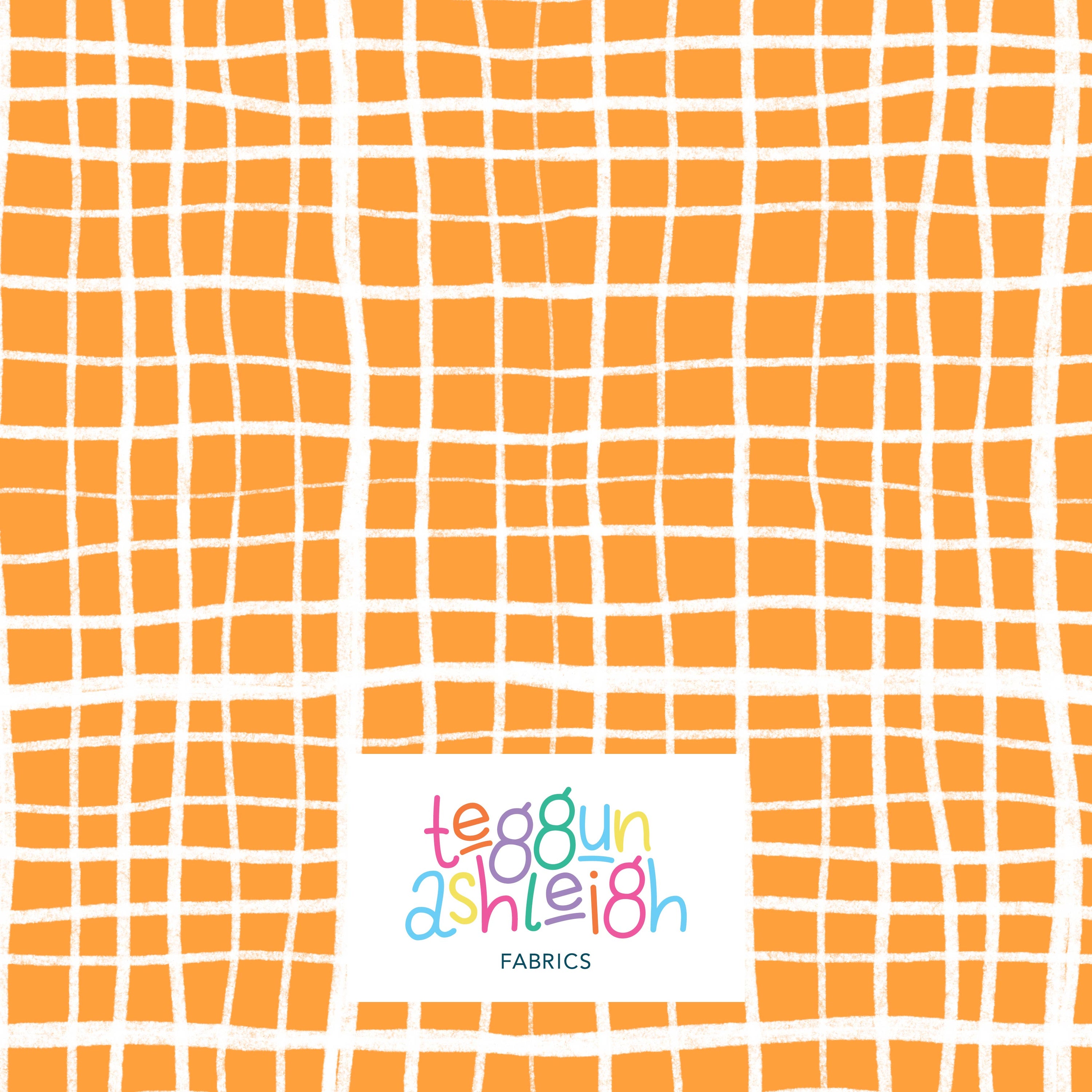 Pre-Order: Plaid (White on Orange)