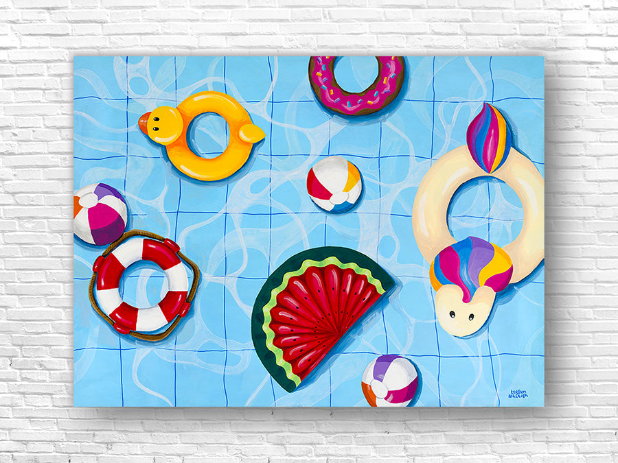 Limited Edition Print: Pool Party