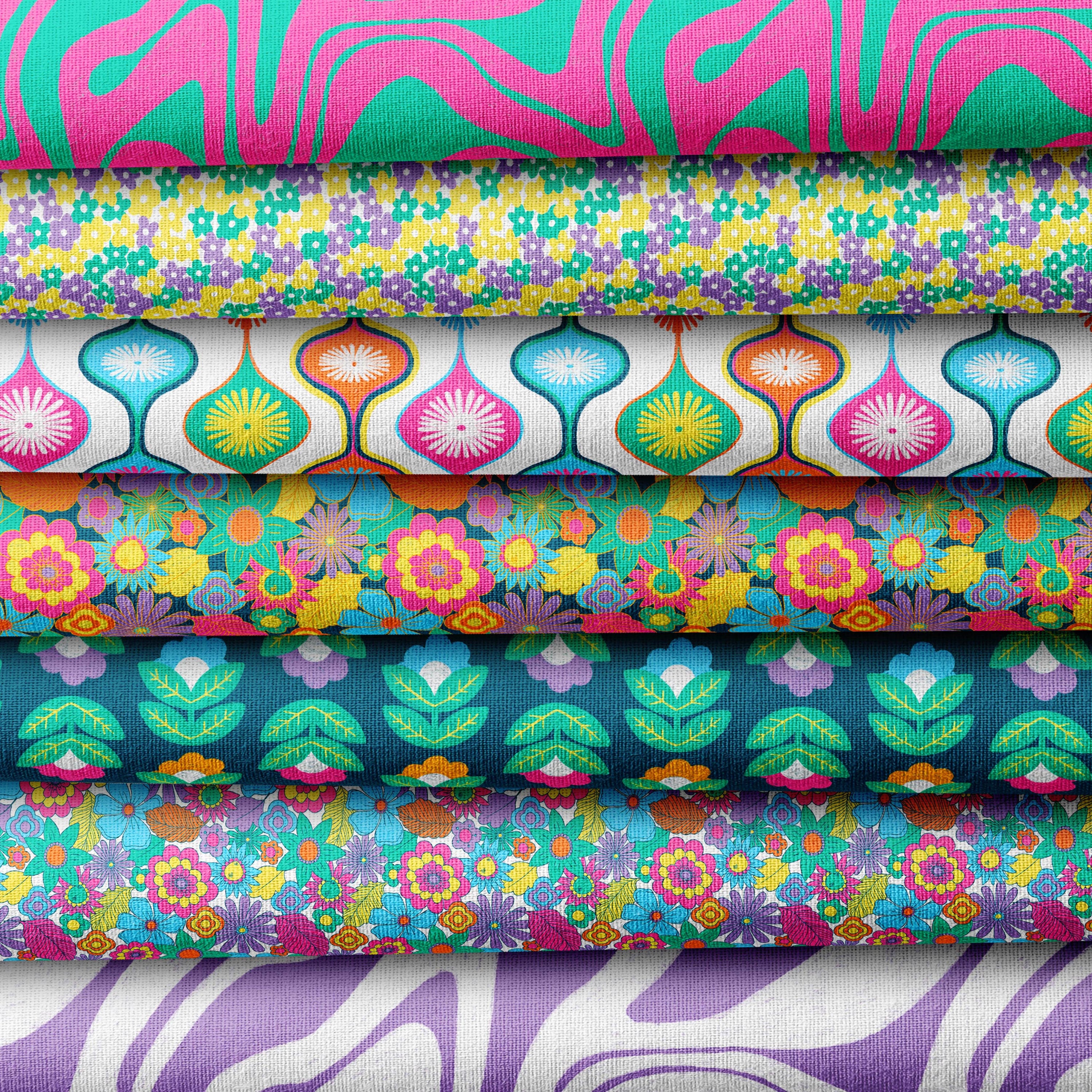 Pre-Order: Retro Bloomer Fat Quarter Pack