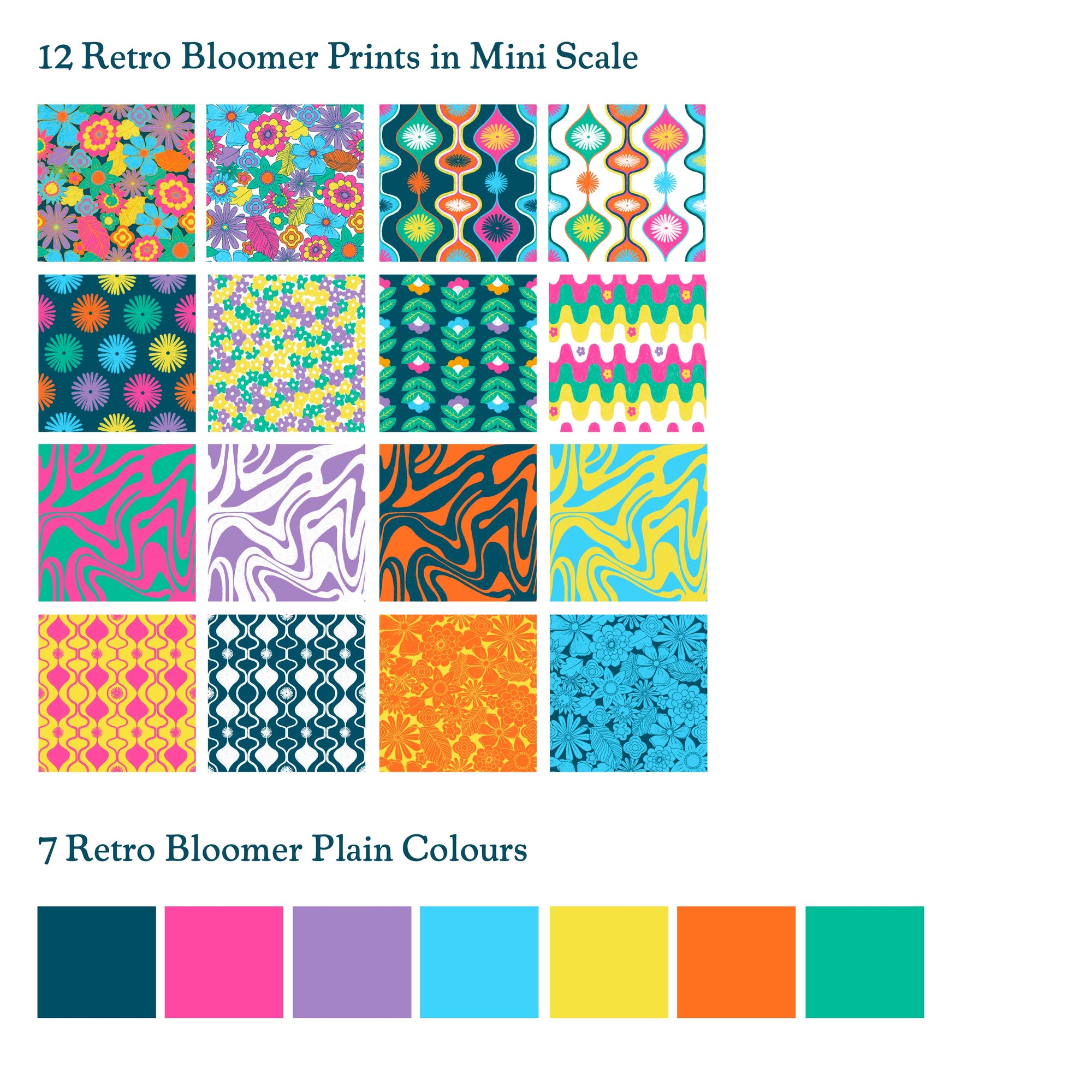 Pre-Order: Retro Bloomer Fat Quarter Pack