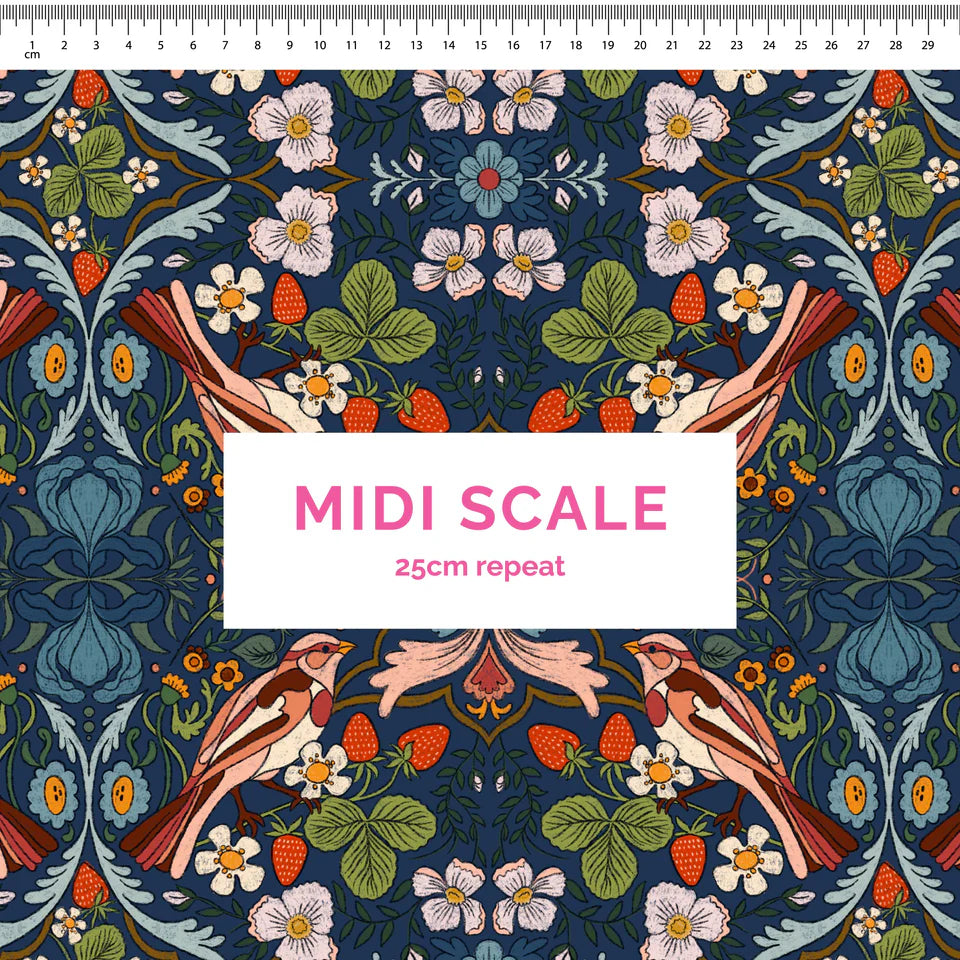 Liberty (Navy) - 2m - Midi Scale - Cotton Linen