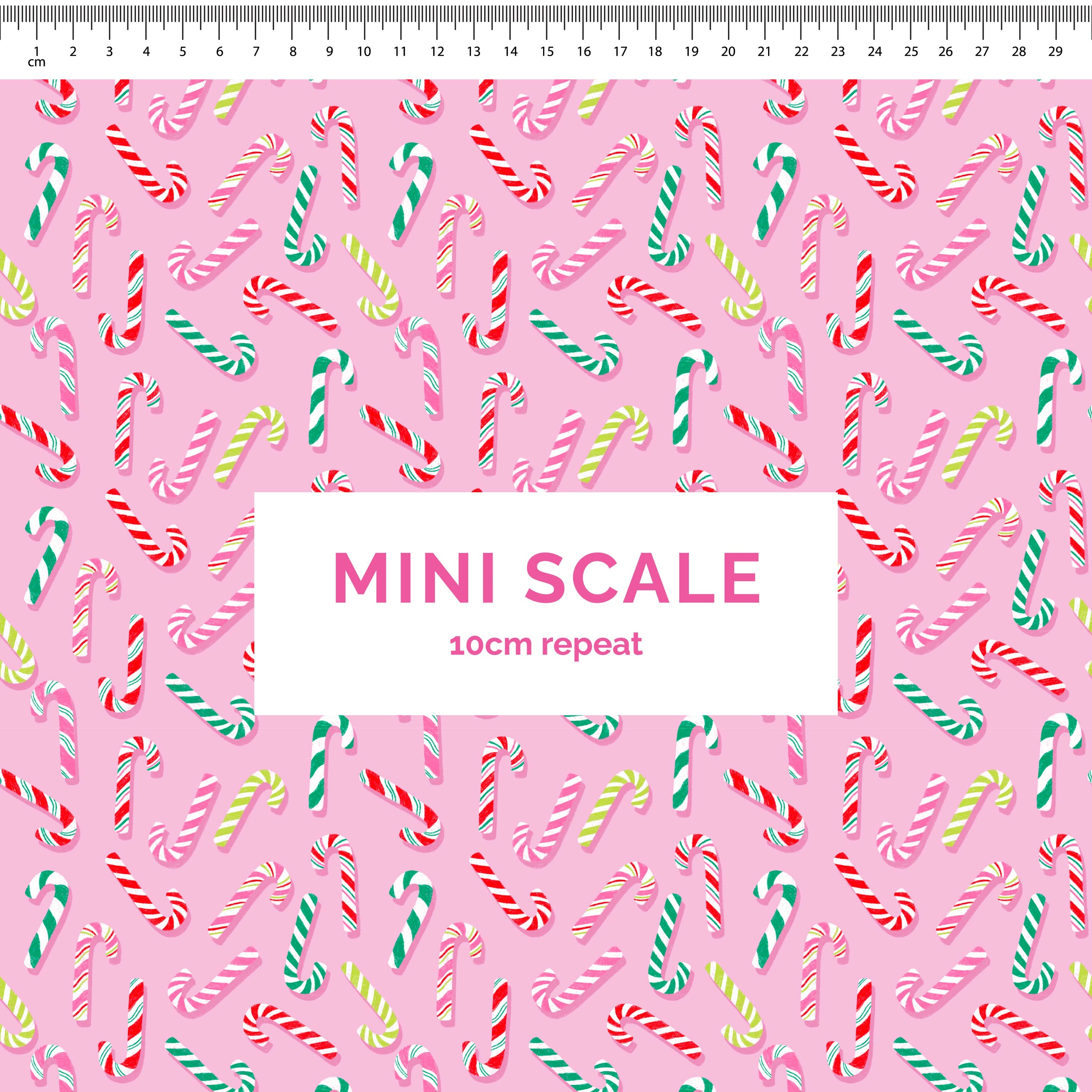 Candy Canes - 0.5m - Mini Scale - Cotton Woven