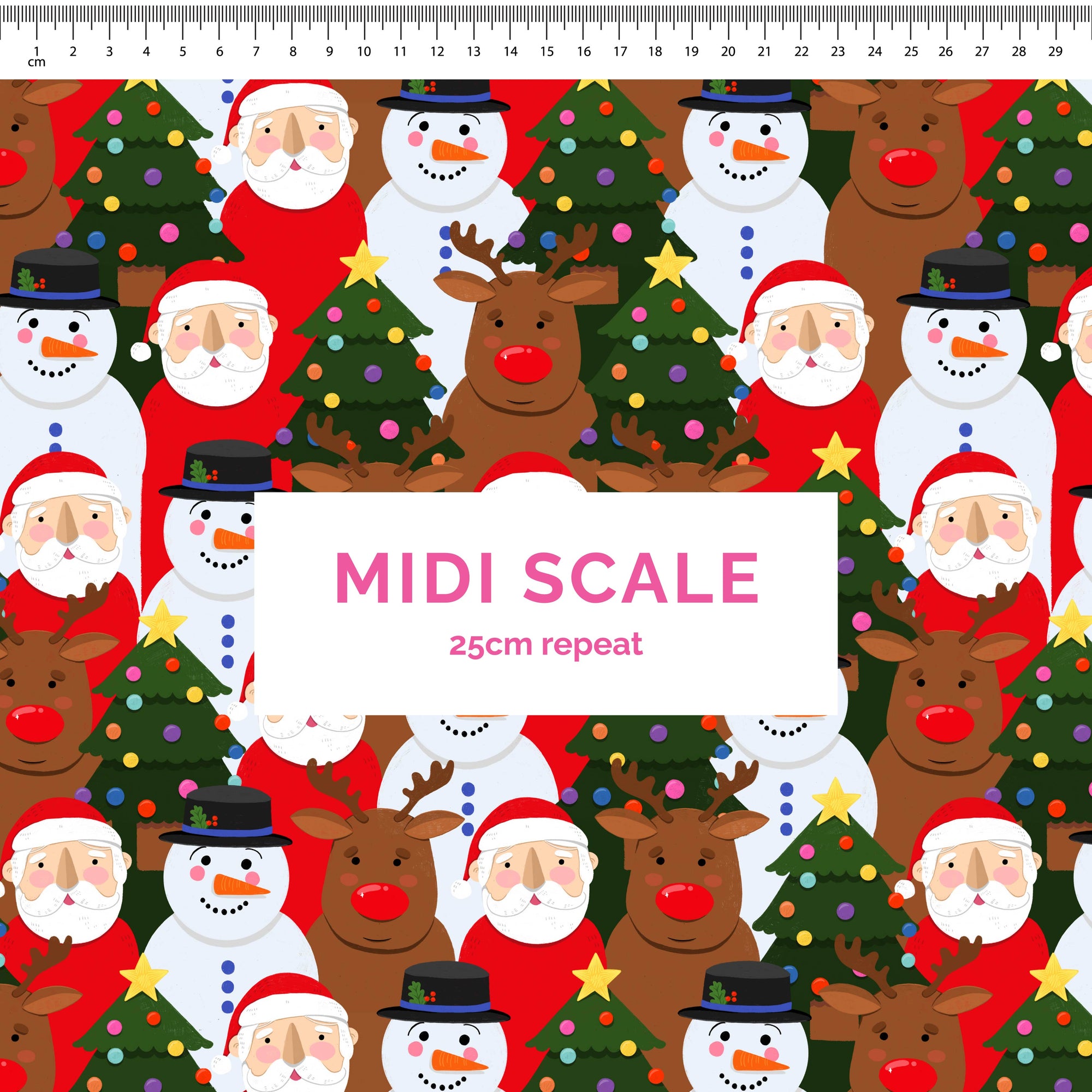 Christmas Crew - 1m - Midi Scale - Cotton Woven