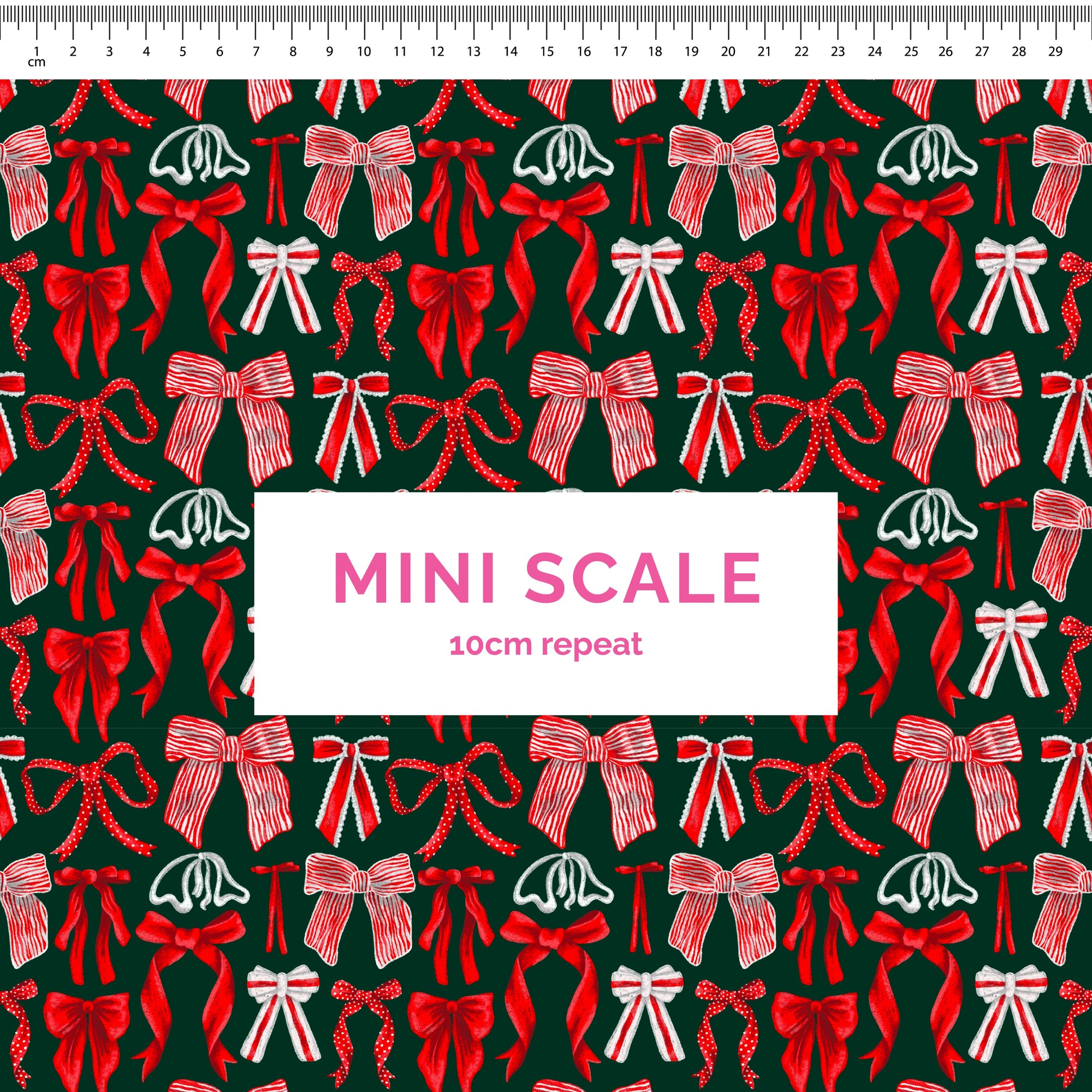 Pre-Order: Bows (Red on Dark Green)