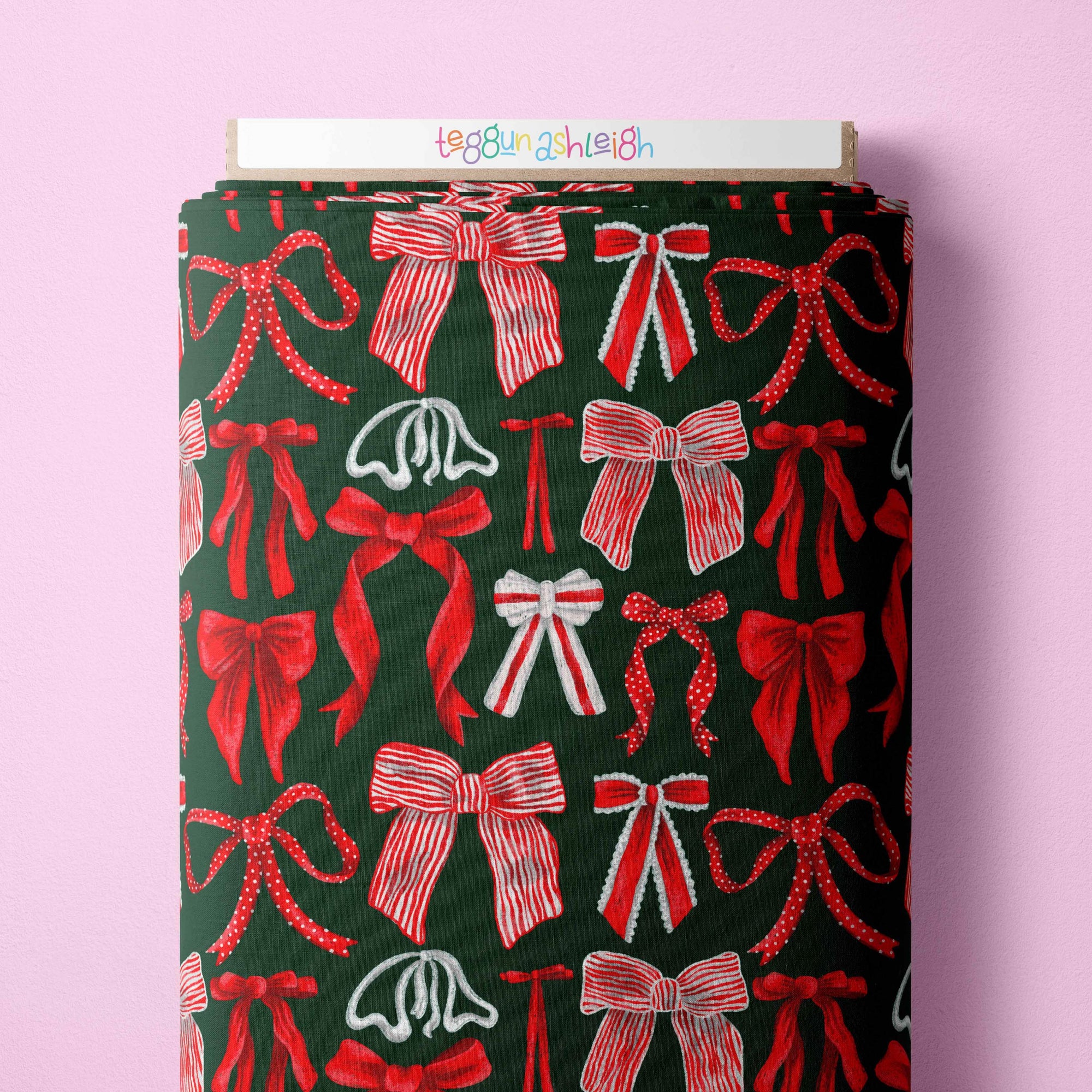 Pre-Order: Bows (Red on Dark Green)