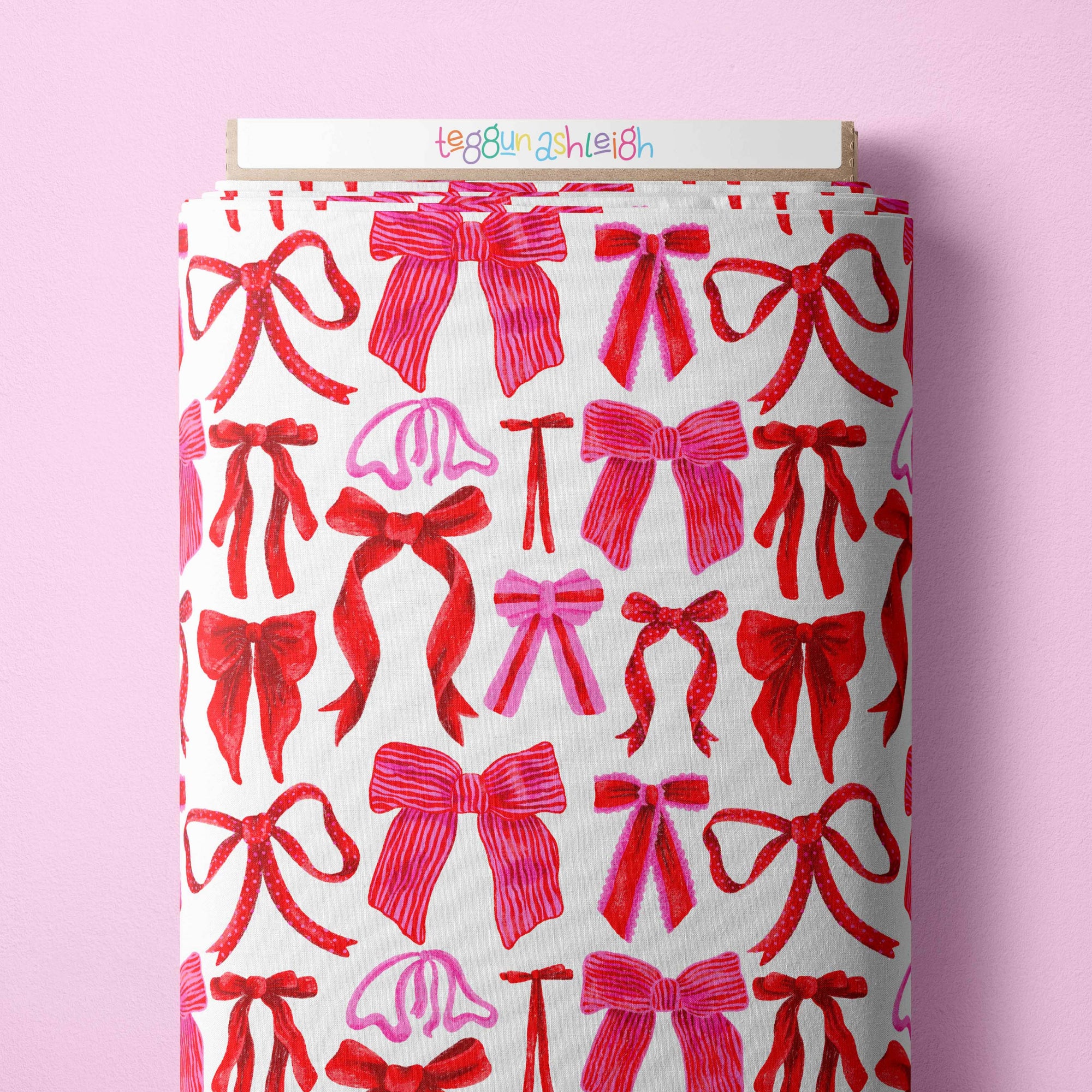 Pre-Order: Bows (Pink/Red on White)